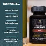 Capsules ANCIENT NUTRITION Fer : ingestion facile dans la routine.