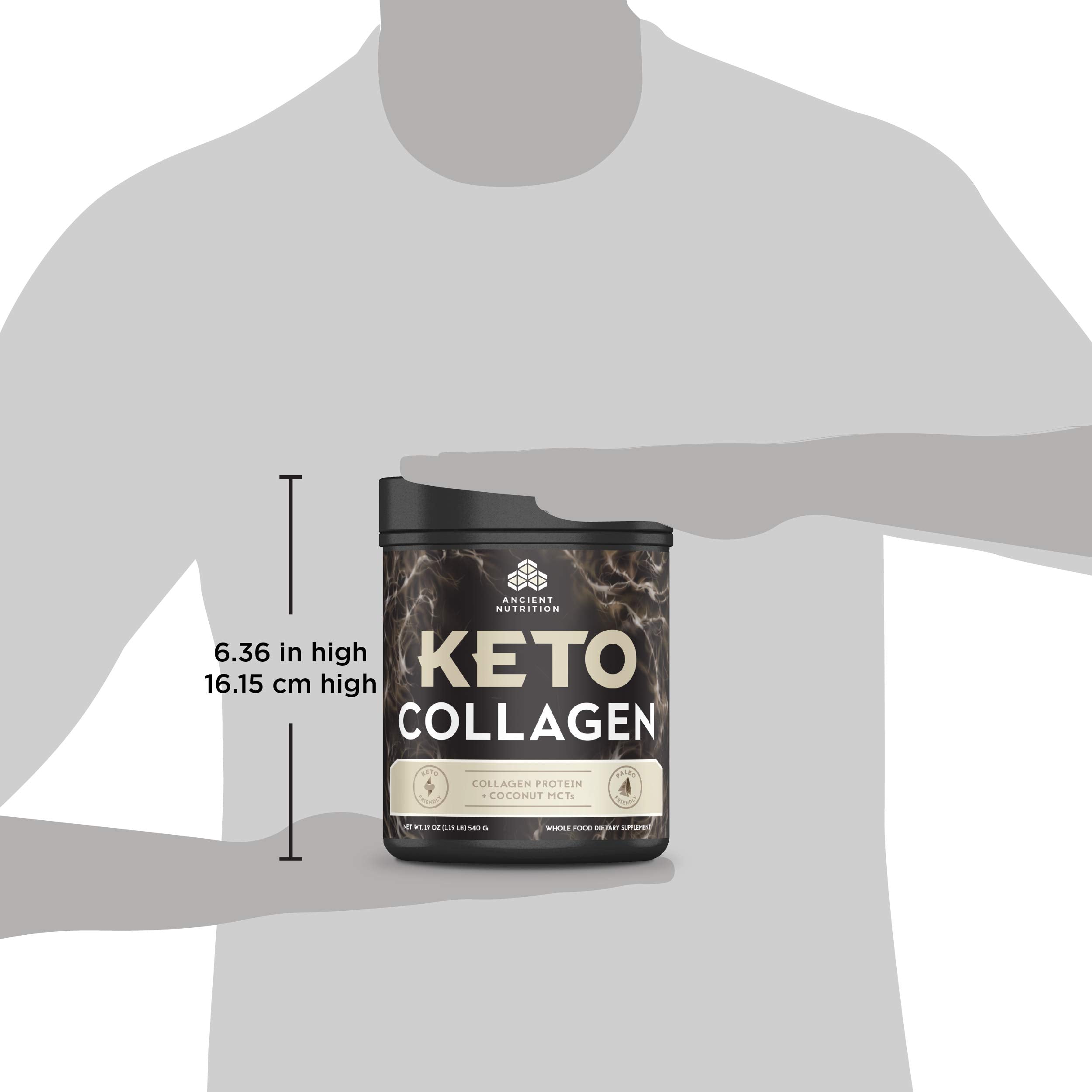 Ancient Nutrition KetoCOLLAGEN: pot 19 oz, 30 portions pratiques