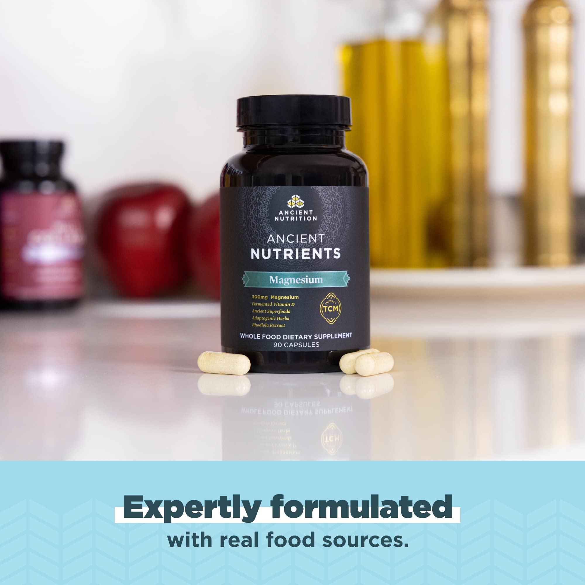 Ancient Nutrition Magnésium 300 mg – dose quotidienne pour le bien-être.