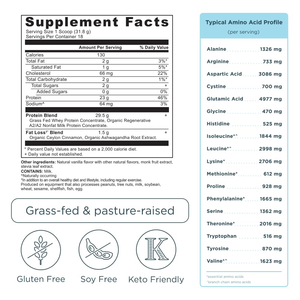 Ancient Nutrition mélange-protein vanille cannelle supporte le métabolisme potentiel