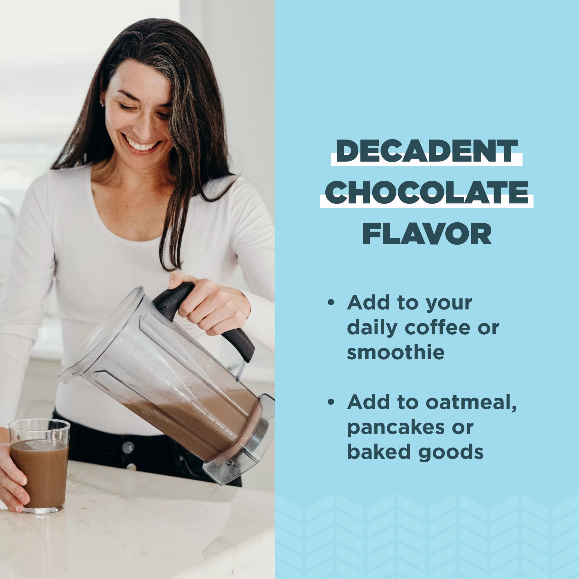 Ancient Nutrition Poudre de collagène chocolat – étiquette ingrédients avec vitamine C et probiotiques