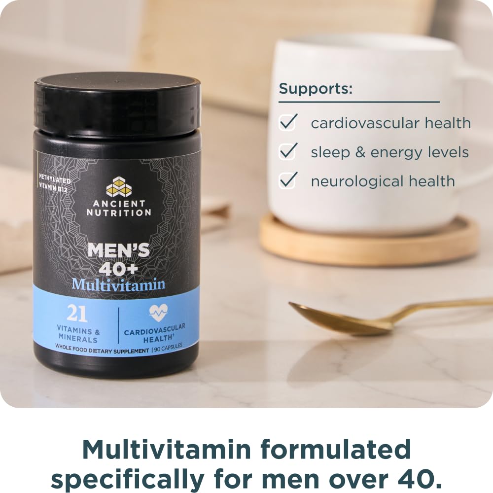 Ancient Nutrition Multi Men 40+ : énergie cognitive et concentration au quotidien.