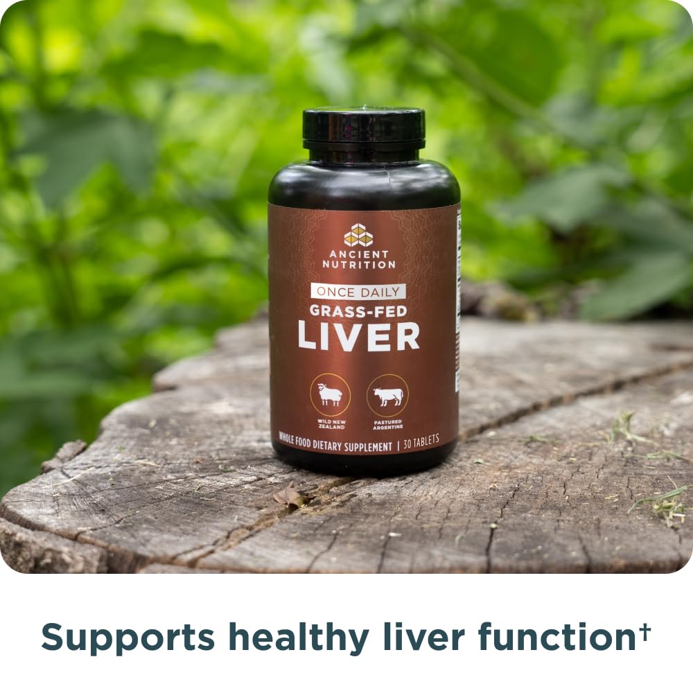 Ancient Nutrition Organ Complex – etiquette et ingredients, source de foies boeuf et agneau.