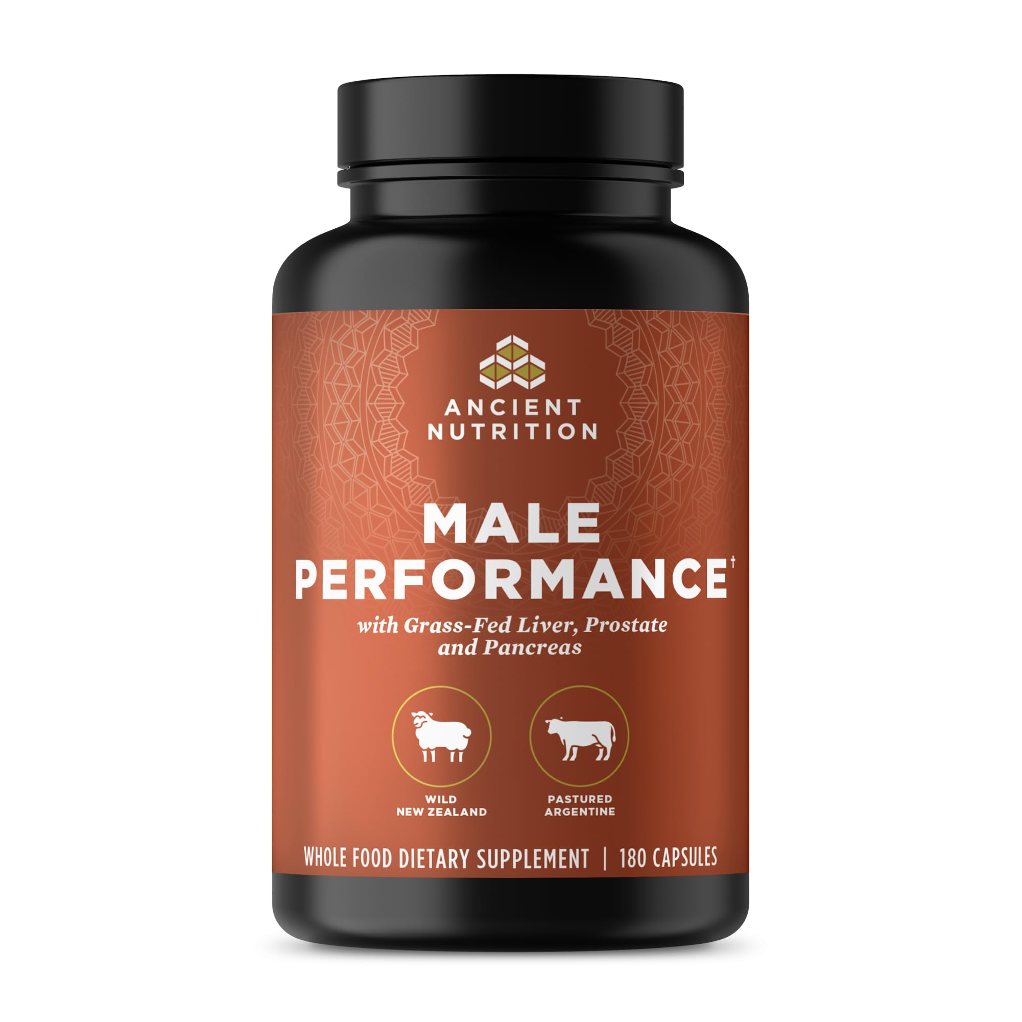 Ancient Nutrition organes pour homme – bouteille montrée, soutien potentiel à la vitalité masculine.