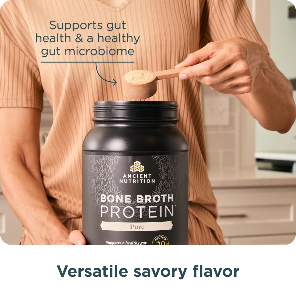 Ancient Nutrition poudre bouillon os 20 g protéine: shake nourrissant après l'entraînement.