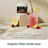 Ancient Nutrition Poudre fibre biologique framboise-citronnade étiquette biologique sans sucre ajouté