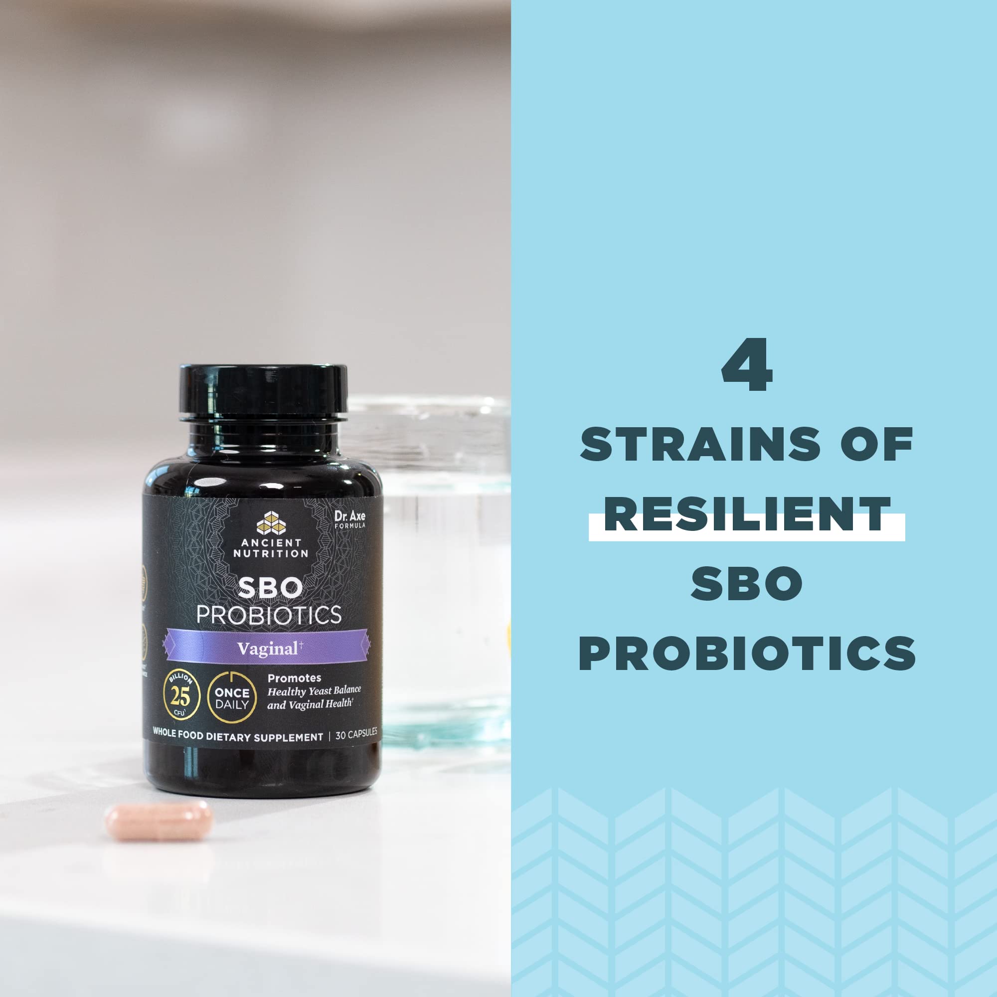 Ancient Nutrition Probiotics Femmes — produit stable et contrôlé en laboratoire