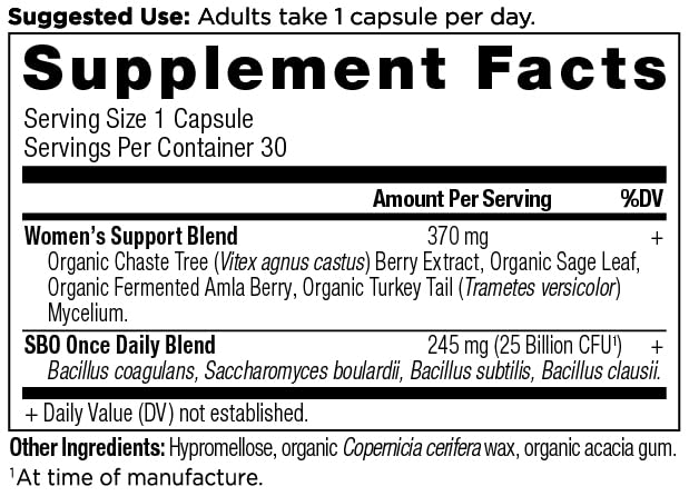 Ancient Nutrition Probiotiques pour femmes, capsule prise quotidienne et pratique.