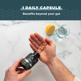 Ancient Nutrition Probiotiques pour Hommes – boîte 30 capsules, format pratique pour voyager.