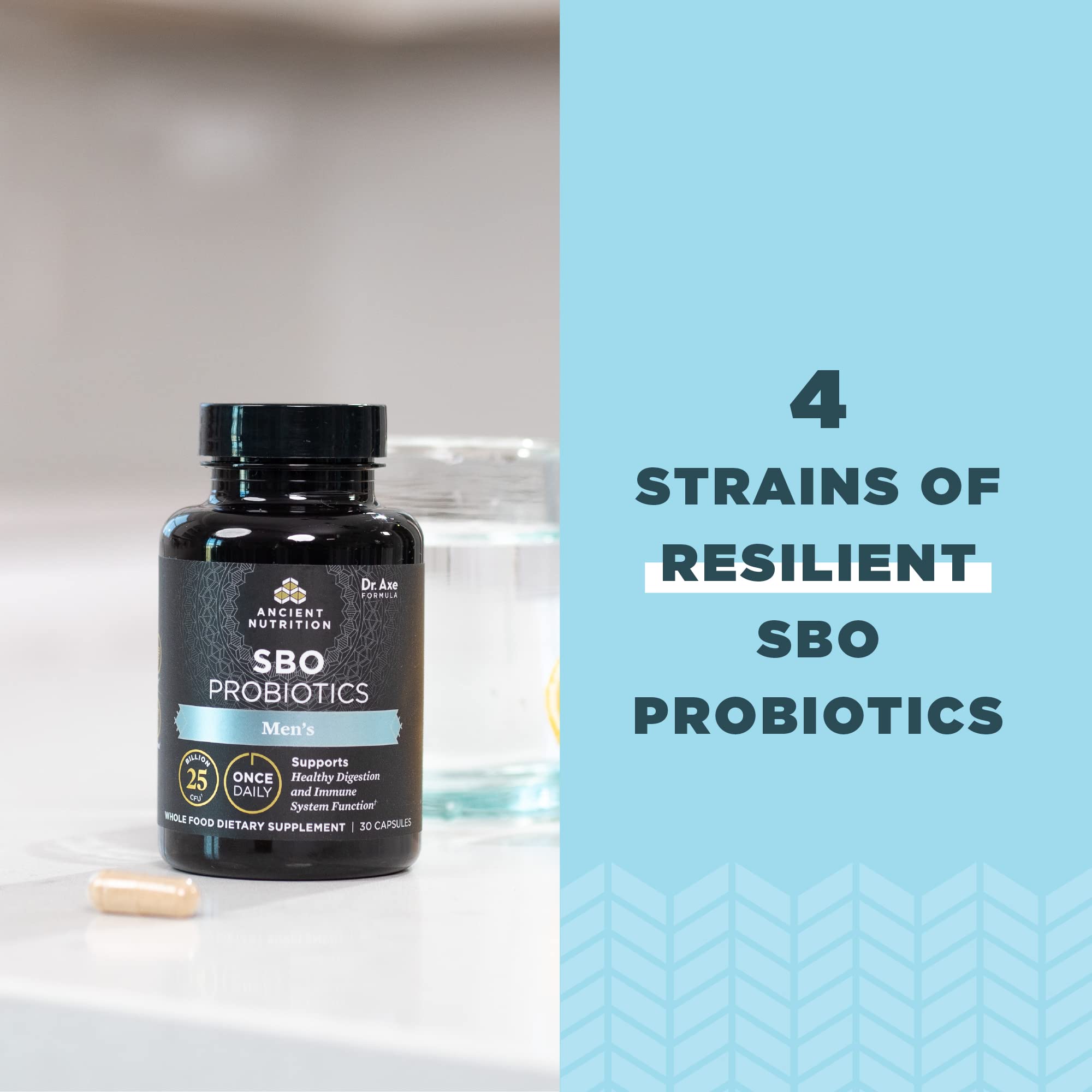 Ancient Nutrition Probiotiques pour Hommes – dose quotidienne simple à intégrer.