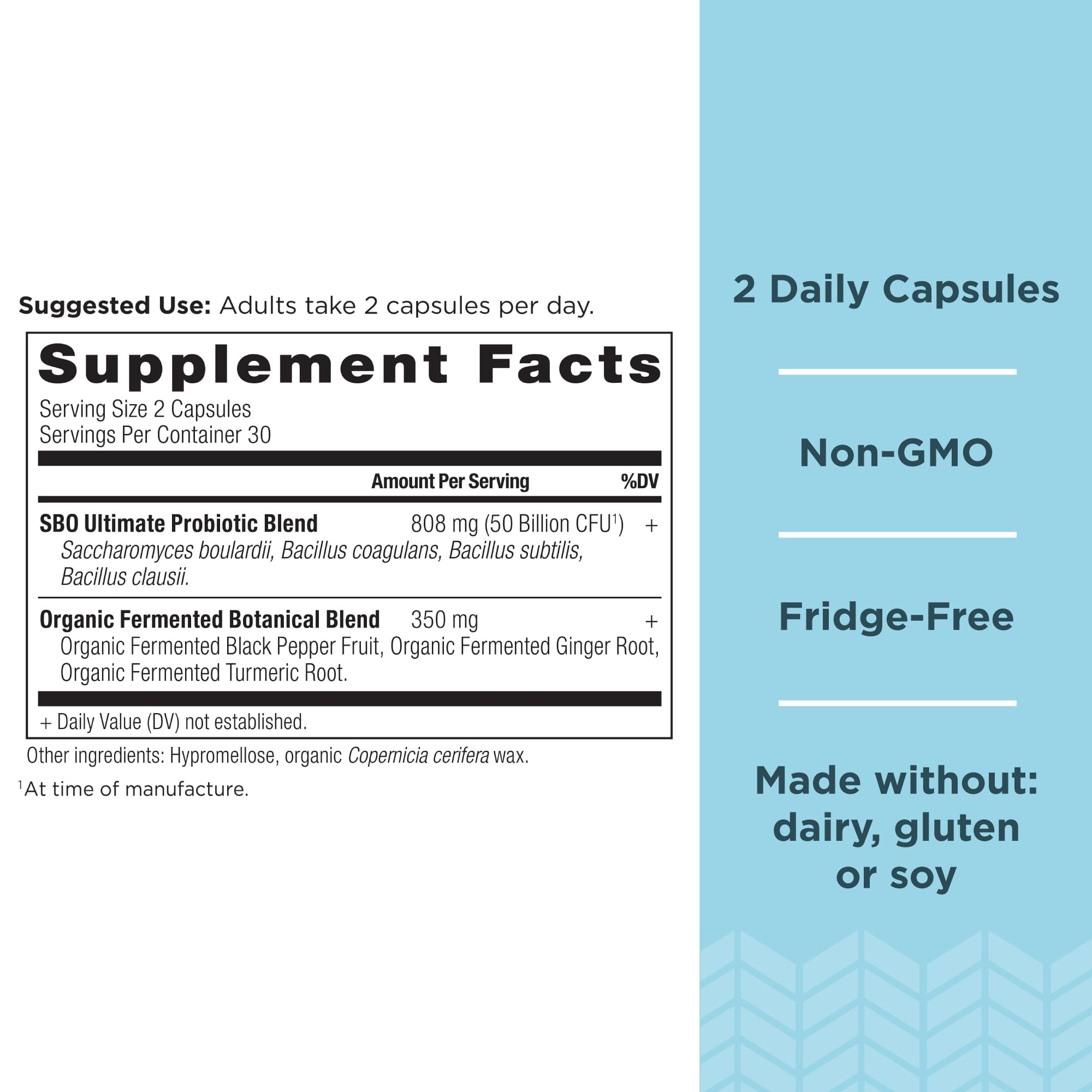 Ancient Nutrition SBO Probiotics Ultimate – capsules en gros plan pour usage quotidien