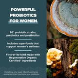 Ancient Nutrition Regenerative Organic Femmes Reishi – mycelium pour l'équilibre et le calme.