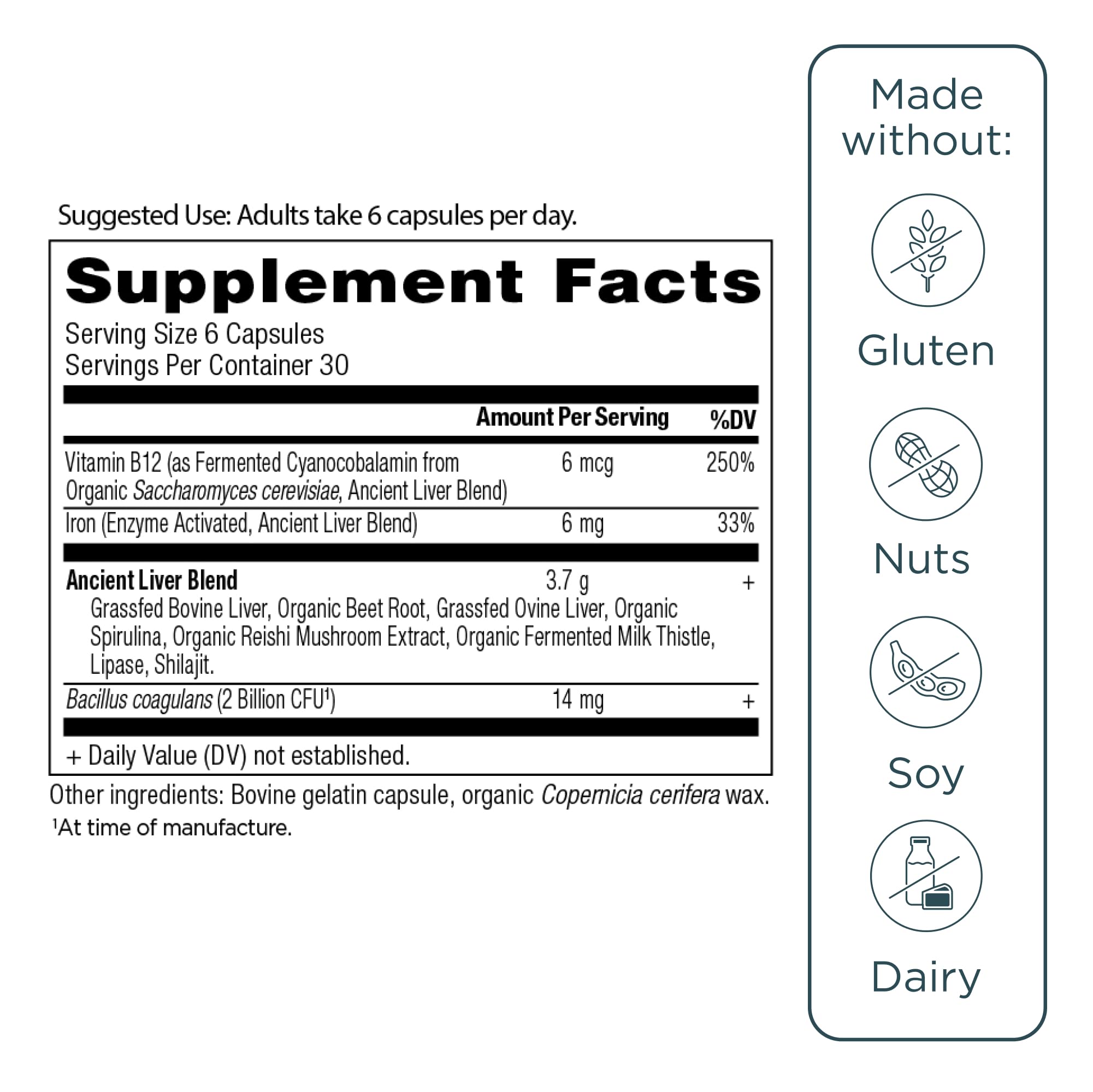 Ancient Nutrition santé foie et digestion - capsule prête à l’emploi.