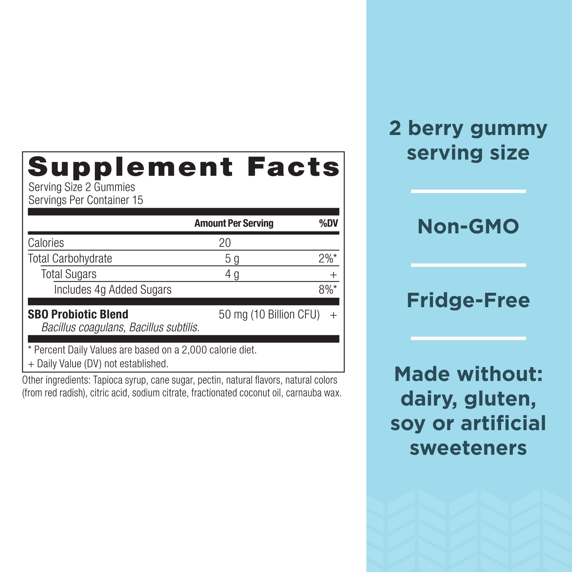 Ancient Nutrition SBO Probiotics Gommes Framboise – gommes rouges faciles à mâcher au quotidien