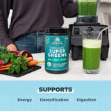 Ancient Nutrition Super Greens – poudre verte visible pour un apport en nutriments