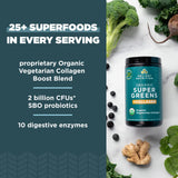 Ancient Nutrition Supergreens: doseur et portion unique, facilité d'ajout à vos boissons.