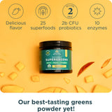 Ancient Nutrition SuperGreens enzymes digestives et fibres souhaitées.