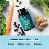 Ancient Nutrition Supergreens, ingrédients fruits légumes herbes
