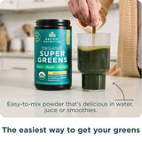 Ancient Nutrition SuperGreens: sachet-qualite-bio, ingrédients biologiques certifiés.