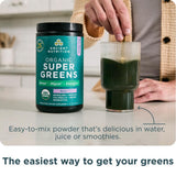 Ancient Nutrition SuperGreens smoothie-vert-energie: couleur agréable et saveur fruitée dans votre boisson.
