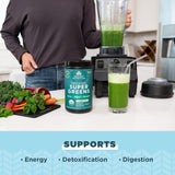 Ancient Nutrition SuperGreens spiruline pour détox naturelle et énergie.