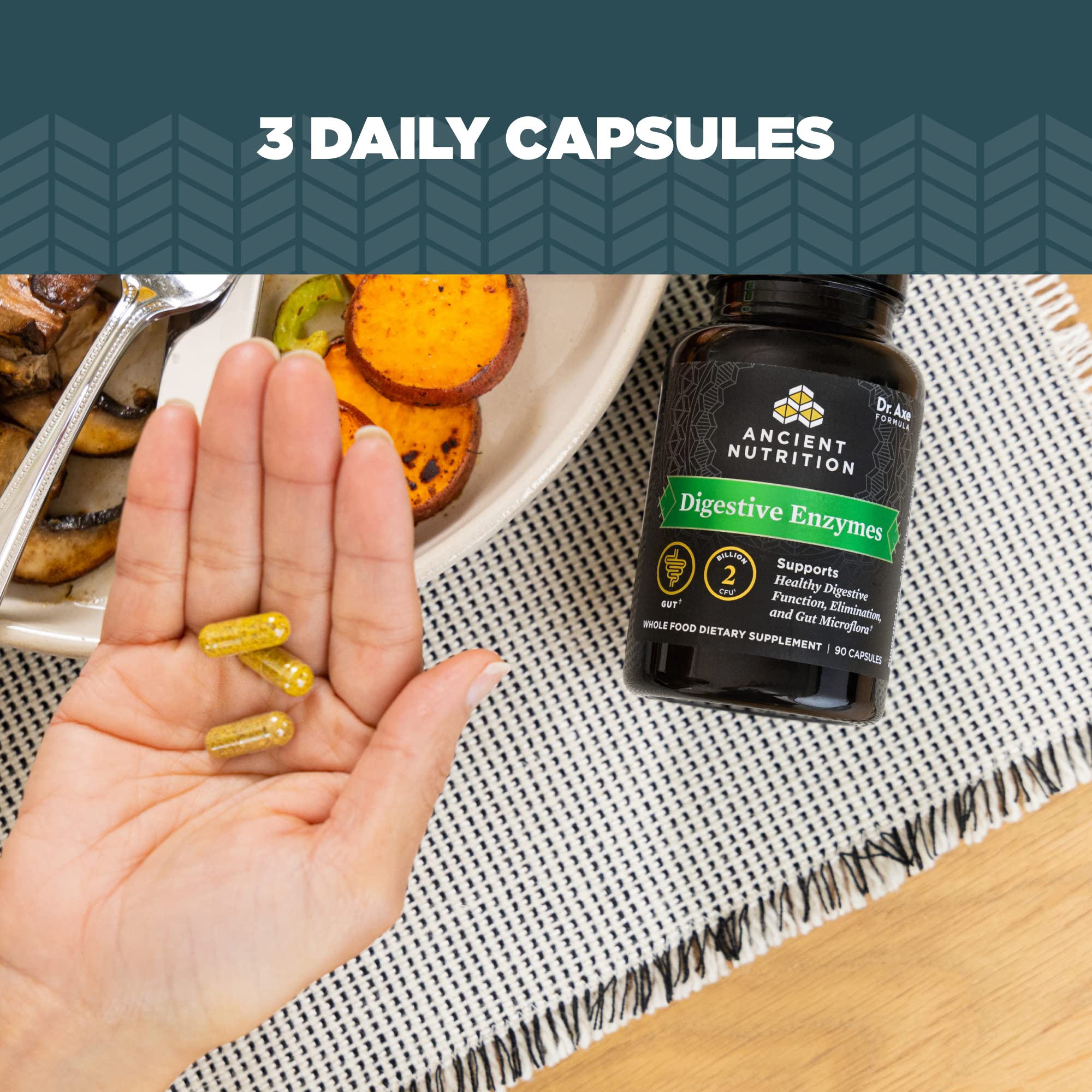 Usage quotidien des capsules digestives après les repas copieux