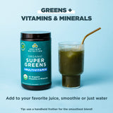 Ancient Nutrition verre smoothie vert, boisson saine pour énergie durable