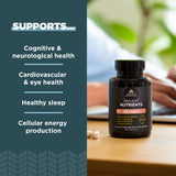 Ancient Nutrition Vitamin B Complex - Étiquette claire sur les vitamines B et leur contenu.