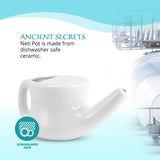 ANCIENT SECRETS Neti Pot glacage alimentaire sans plomb.