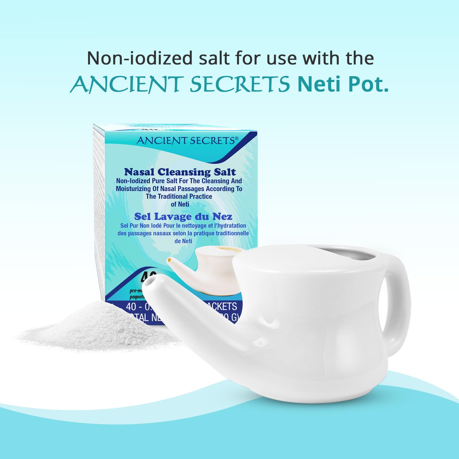 Ancient Secrets sachets sel neti sans additifs : produit pur et sûr