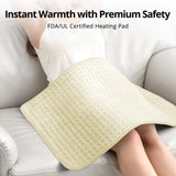 Andola coussin chauffant XXL 33x17 – double couche pour meilleure distribution de chaleur