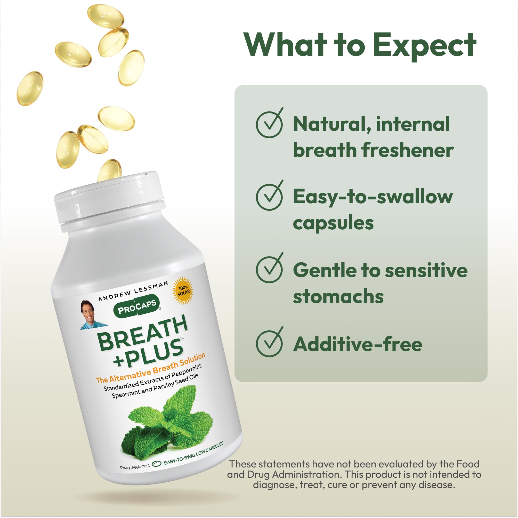Breath Plus — huile de persil comme ingrédient actif.