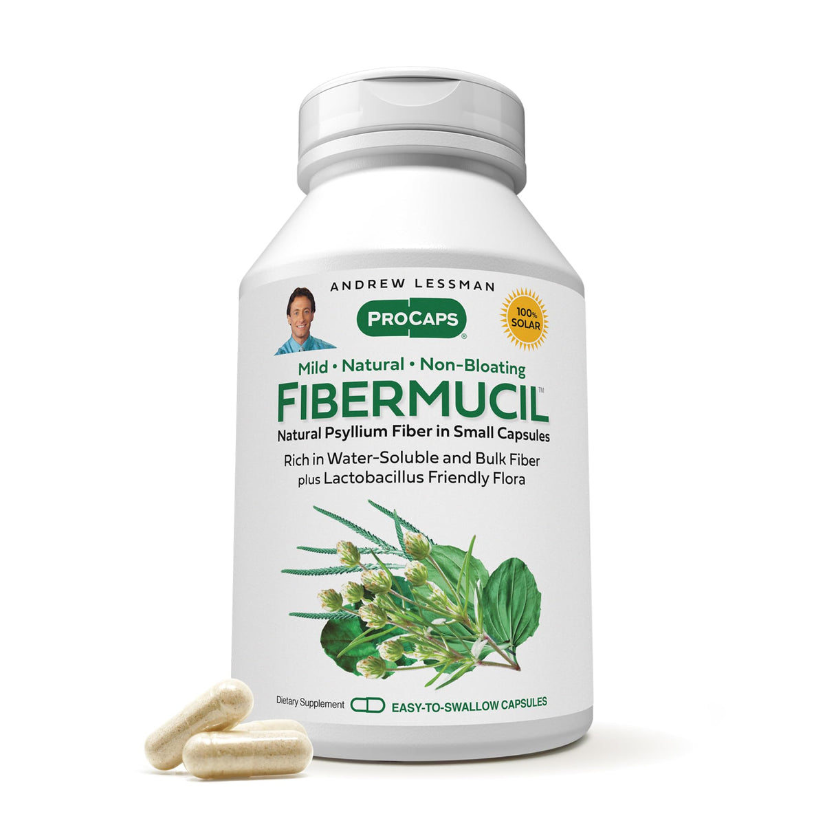Fibermucil d'ANDREW LESSMAN emballage bouteille, fibre pour régularité.