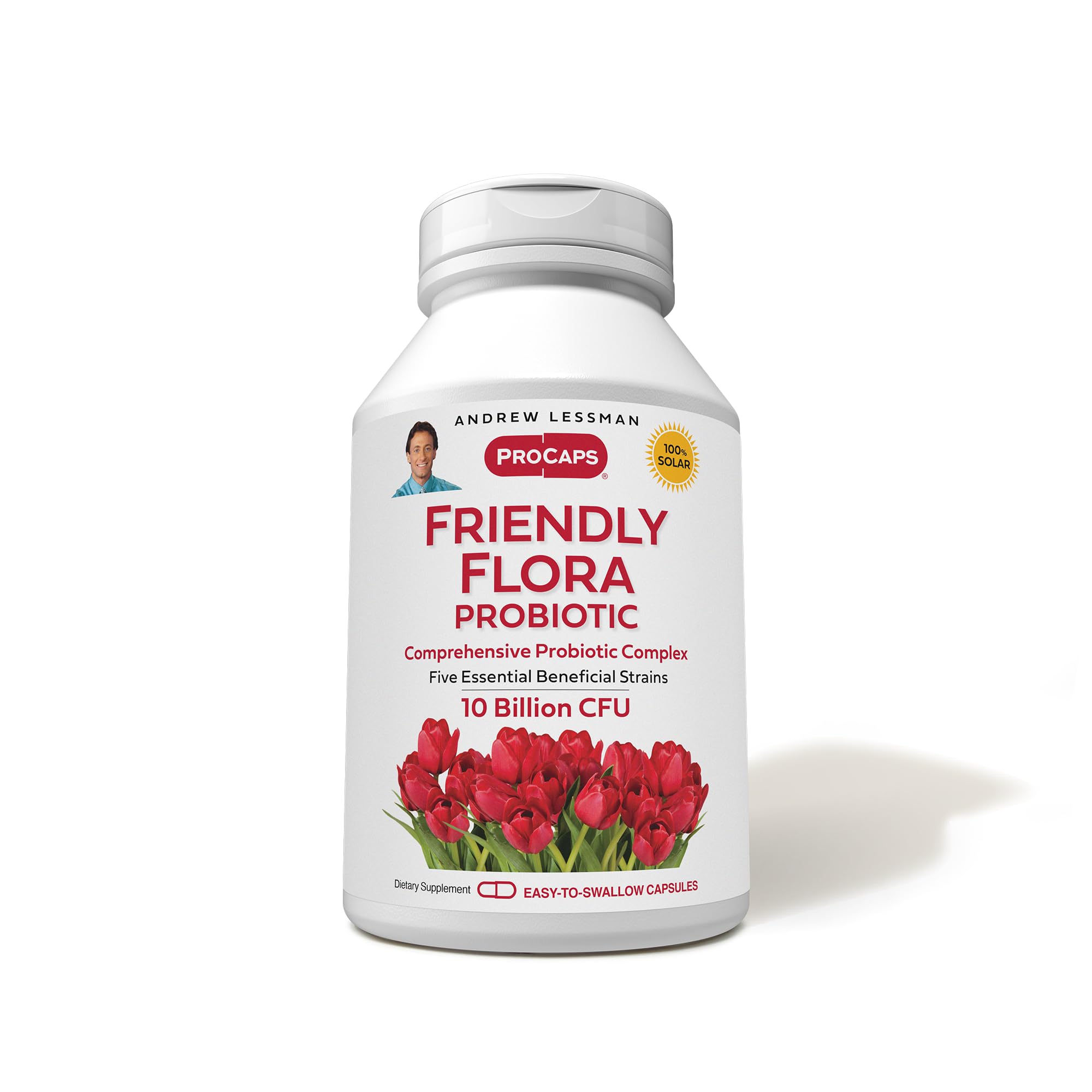 ANDREW LESSMAN Friendly Flora Probiotic : bouteille élégante prête au soutien digestif quotidien