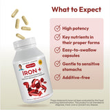 Capsule ANDREW LESSMAN Iron Plus - vitamine C associée pour absorption optimisée.