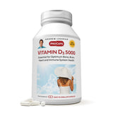 bouteille Andrew Lessman vitamine D3 5000 UI avec capsules faciles à avaler pour l'absorption du calcium