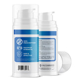 Androgenesis Gel: application sur ventre, massage ciblé pour le confort.