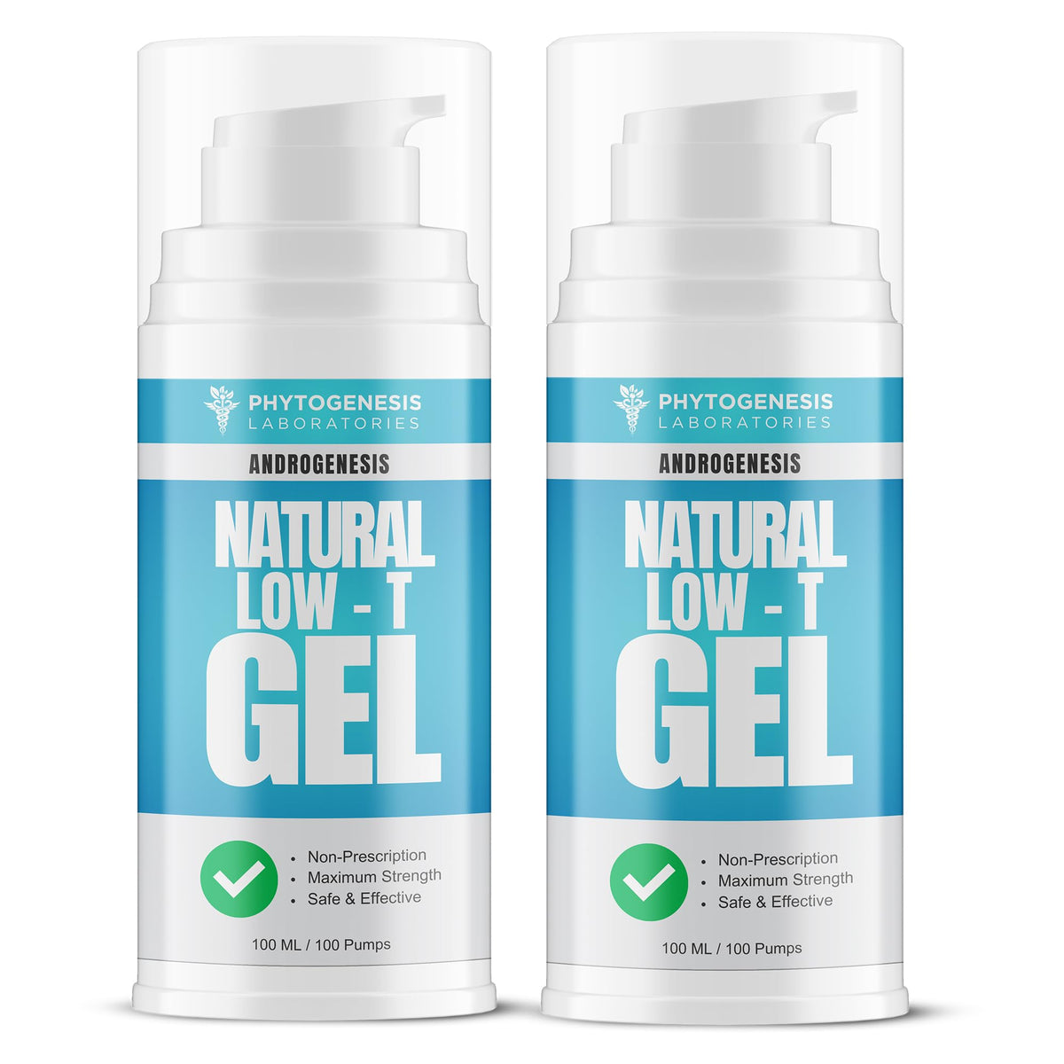 Androgenesis Gel: bouteille bleue pack, soutien potentiel à l'énergie.