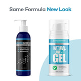 Androgenesis Gel: pompe sur bras et épaules, application facile.