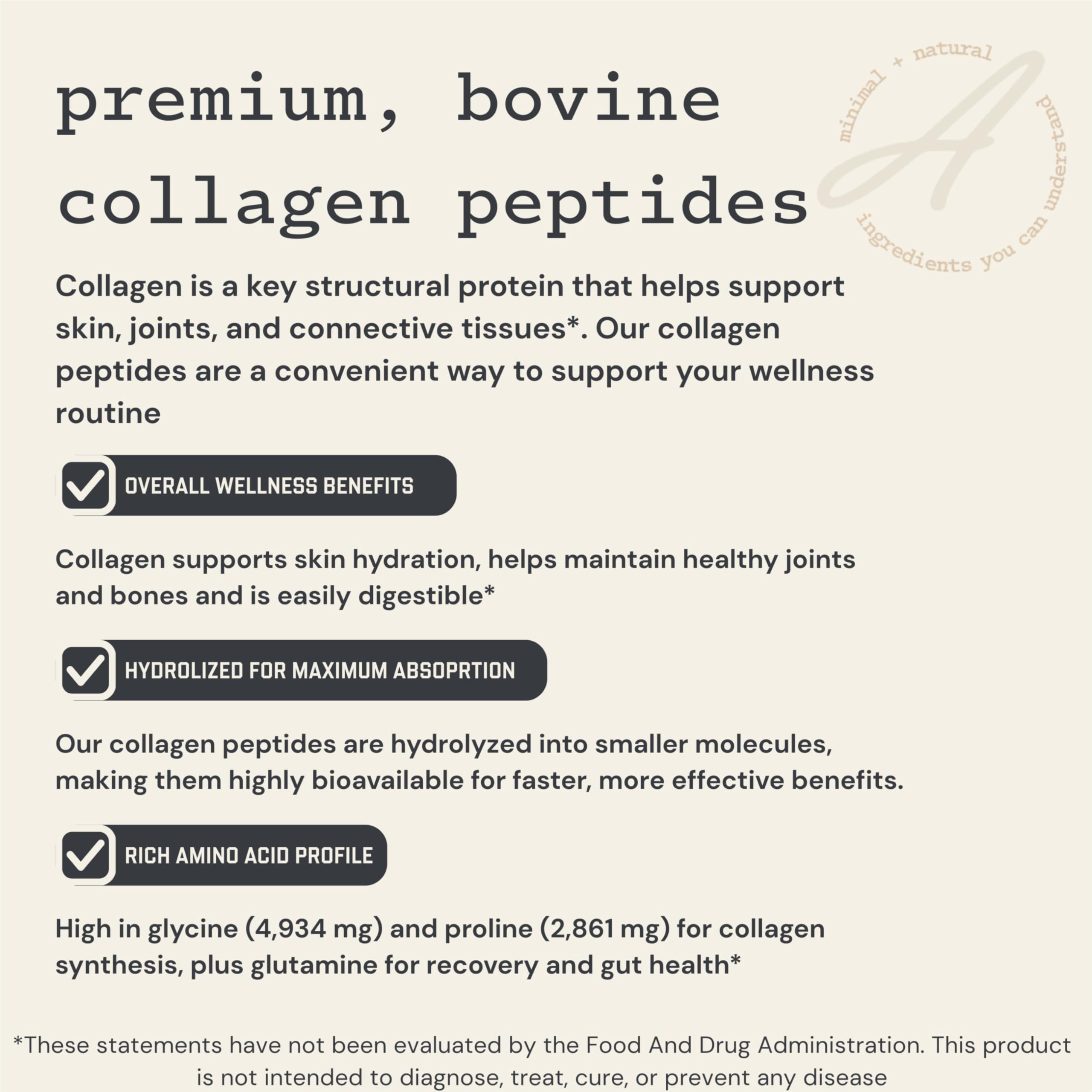 Anea Collagen Peptides – poudre fine, se mélange sans effort dans recettes.