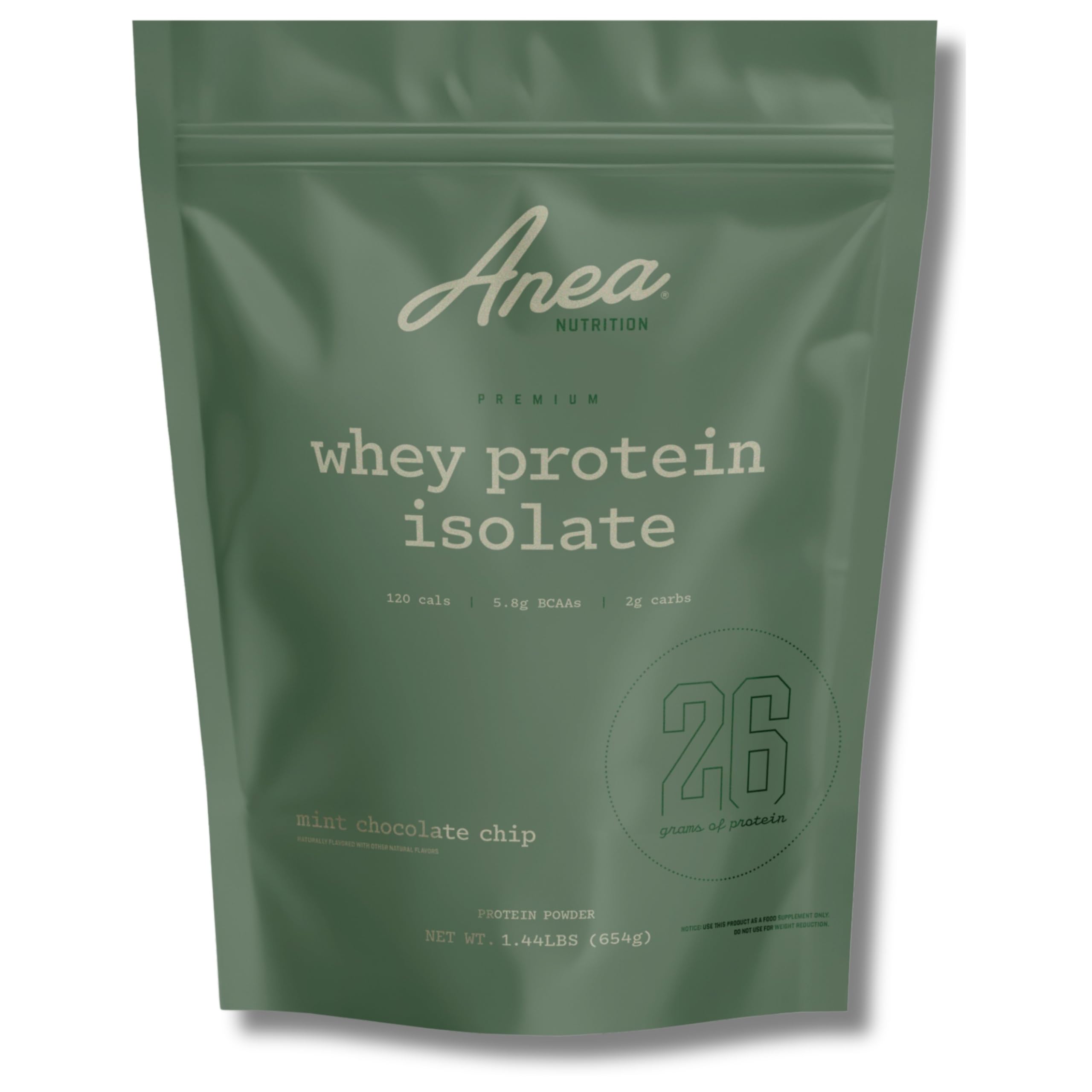 Anea Nutrition Whey Protein Isolate menthe chocolat pepites, texture délicate post-entraînement