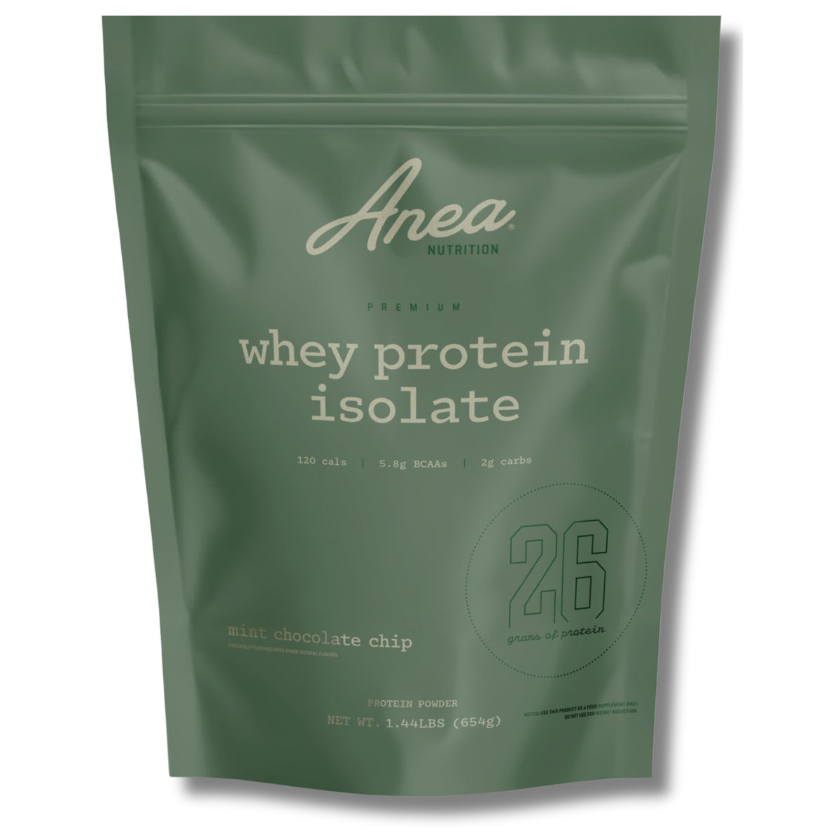 Anea Nutrition Whey Protein Isolate menthe chocolat pepites, texture délicate post-entraînement