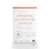Anew Vita glutathion liposomal, bouteille: absorption optimisée pour l'éclat de la peau.