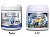 Gel Angels Lab argent colloïdal appliqué sur peau pour hydratation ciblée.