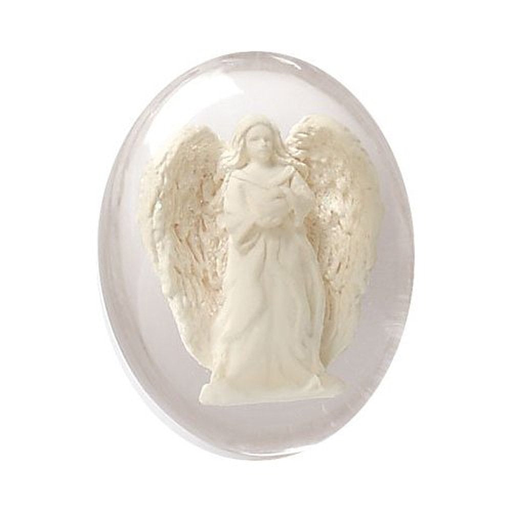 AngelStar Angelight avec ailes ouvertes et paillettes opalescentes pour une énergie lumineuse.