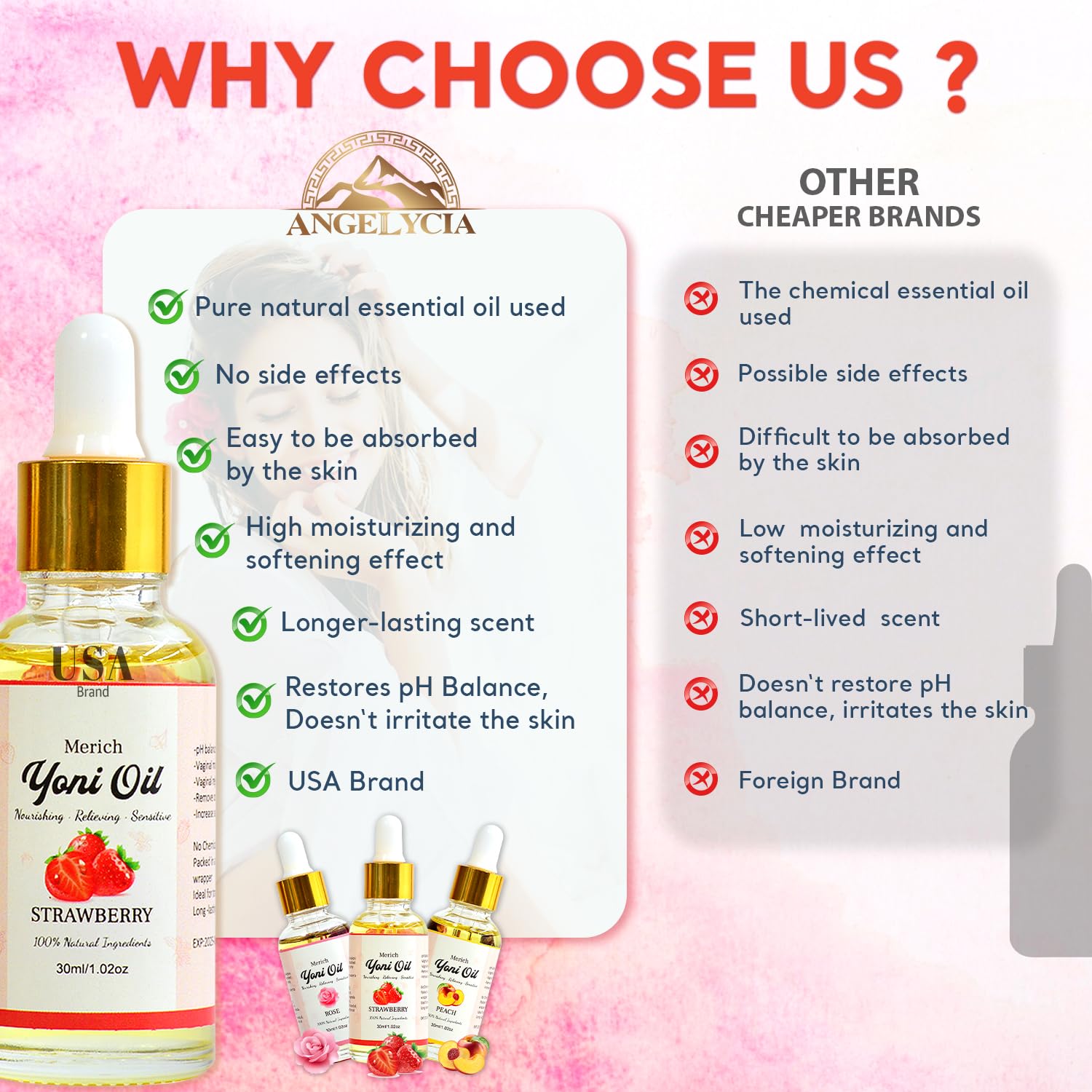 ANGELYCIA MERICH Huile Yoni – Application externe simple pour le confort quotidien.