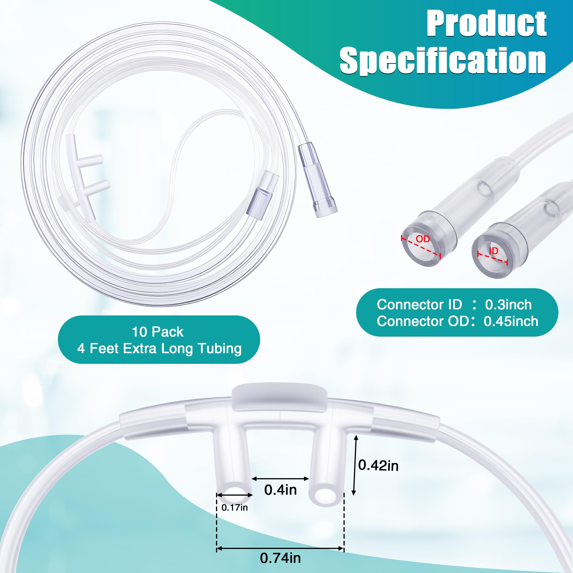 Tuyau nasal Anglechic 4ft renforcé 5 canaux pour éviter les plis.