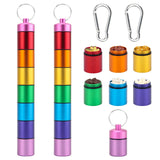 AngleKai étui-pilules arc-en-ciel portable, pratique pour voyage et organisation quotidienne.