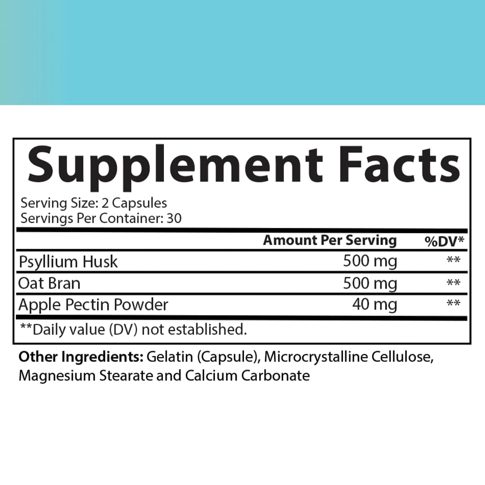 Tri-Fiber: capsules solides dans le flacon, favorise une digestion douce.