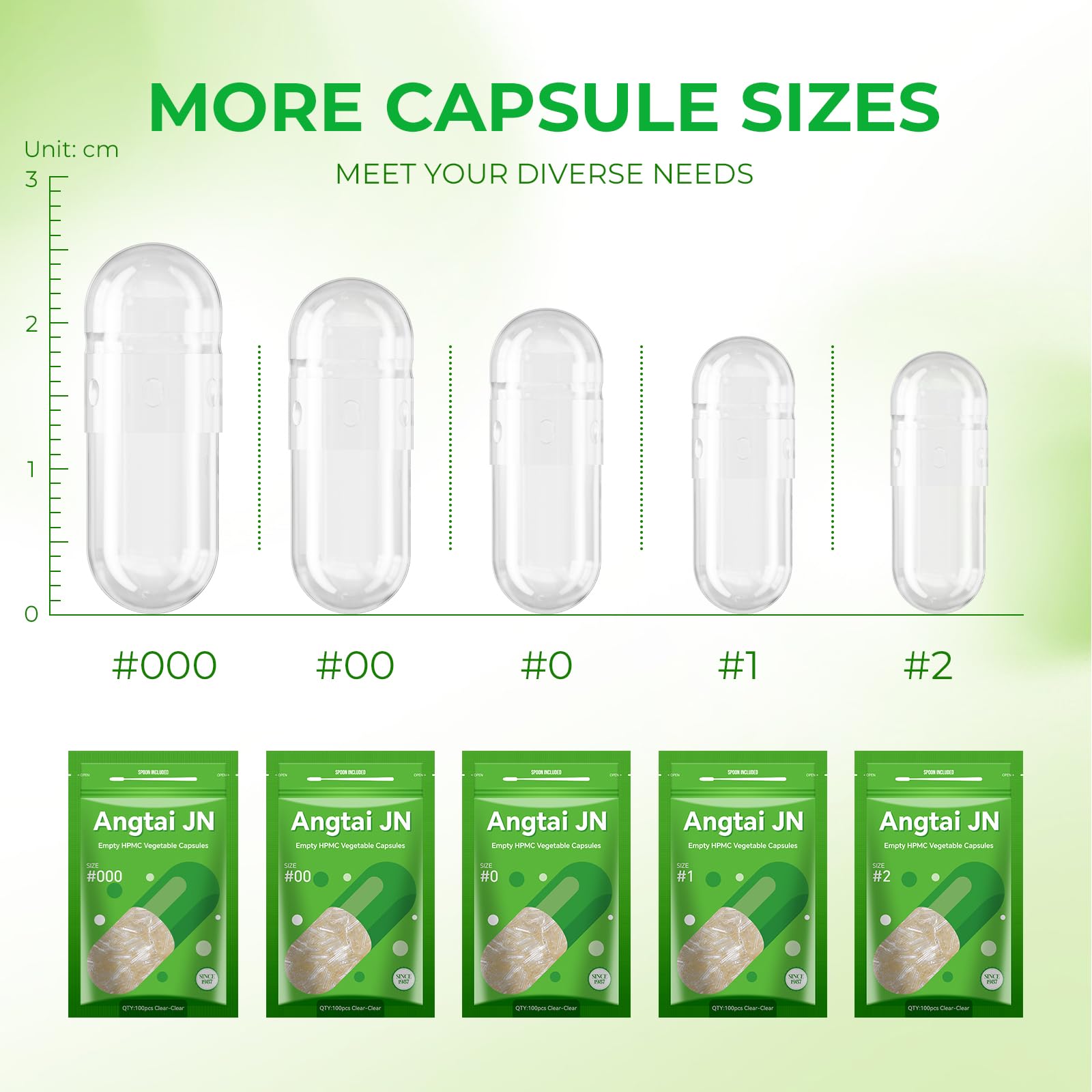 Capsules Angtai JN à odeur neutre pour préserver vos mélanges.